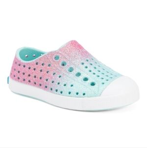 Native Brand Glitter Slip-On Shoes - Pink and Blue